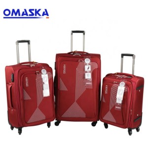 Luggage bag factory hot selling 2019 OEM logo nice quality 3pcs set spinner wheel traveling luggage roller bag