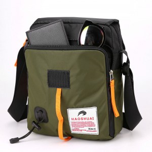 ओमास्का कस्टमाइज़ लोगो OEM ODM HS206 चीन फैक्टरी थोक अच्छी गुणवत्ता वाला वाटरप्रूफ पुरुषों का स्लिंग बैग
