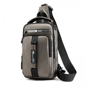ओमास्का स्लिंग बैग कस्टमाइज़ लोगो ओईएम एचएस1100-1 पुरुष यूएसबी चार्जिंग चेस्ट पैक हॉट सेलिंग मैसेंजर स्लिंग बैग