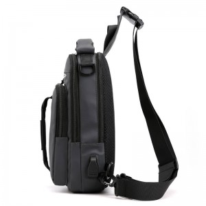 ओमास्का स्लिंग बैग कस्टमाइज़ लोगो ओईएम एचएस1100-1 पुरुष यूएसबी चार्जिंग चेस्ट पैक हॉट सेलिंग मैसेंजर स्लिंग बैग