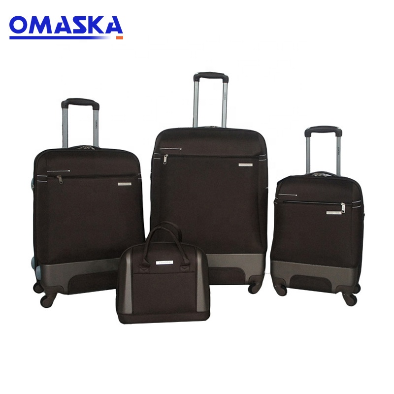 Factory supplied Best Luggage - New Design Factory Supplier Fashion Match Color Pink Black Hard Shell Nylon And ABS Travel Luggage Set – Omaska