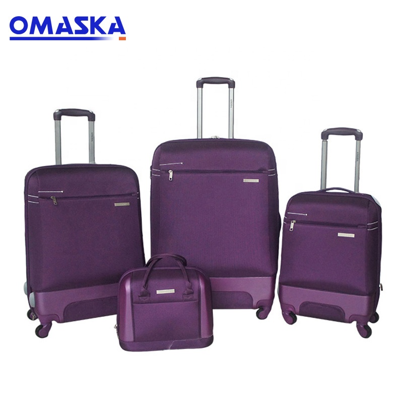 Factory supplied Best Luggage - New Design Factory Supplier Fashion Match Color Pink Black Hard Shell Nylon And ABS Travel Luggage Set – Omaska