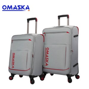 ផលិតផលថ្មីឆ្នាំ 2019 Business Fashion Suitcase Set Nylon Soft Black Grey Travel Bag Trolley Hand Carry Luggage