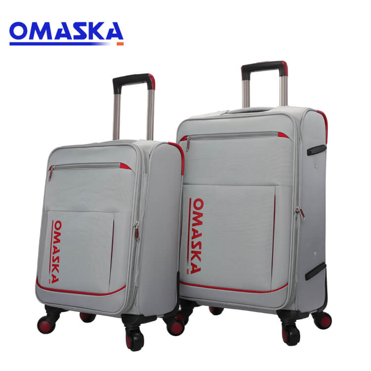 OEM China Best Sale Bags - New Product 2019 Business Fashion Suitcase Set Nylon Soft Black Grey Travel Bag Trolley Hand Carry Luggage – Omaska