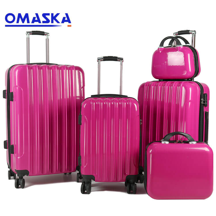 18 Years Factory Trolley Bag - New style High Quality luggage bags Pink 20 24 28 abs luggage sets – Omaska