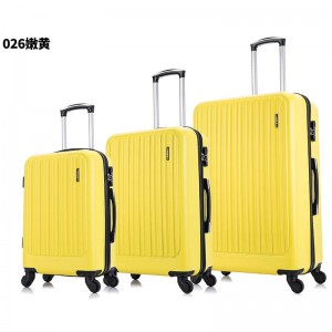 OMASKA ABS ခရီးဆောင်အိတ်စက်ရုံ 026# OEM ODM အမှတ်တံဆိပ် 3PCS သတ်မှတ် 20"24"28" ABS Luggag China မှထုတ်လုပ်သည့်