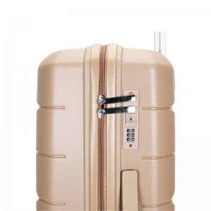 OMASKA PP LUGGAGE 4PCS SET PP MATERIAL ALUMINUM TROLLEY INBUILT LOCK MATCHING COLOR DOUBLE WHEEL HIGH QUALITY LUGGAGE PP