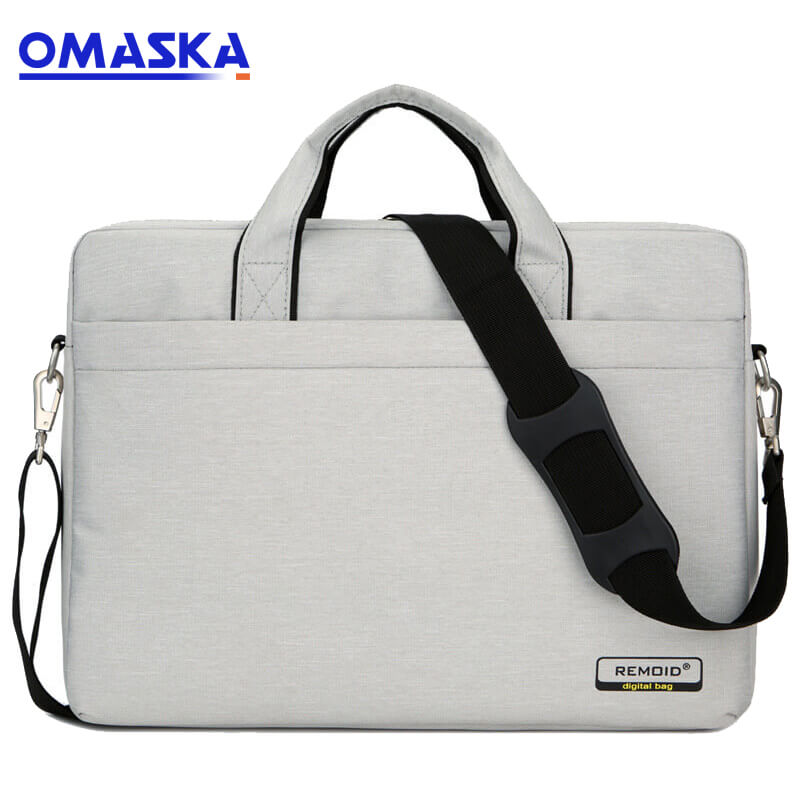 OEM/ODM Supplier 4 Wheels Waterproof Oxford Bags - OMASKA custom logo wholesale new fashion men 13 inch 14 inch 15.6 inch laptop bag with trolley strap – Omaska
