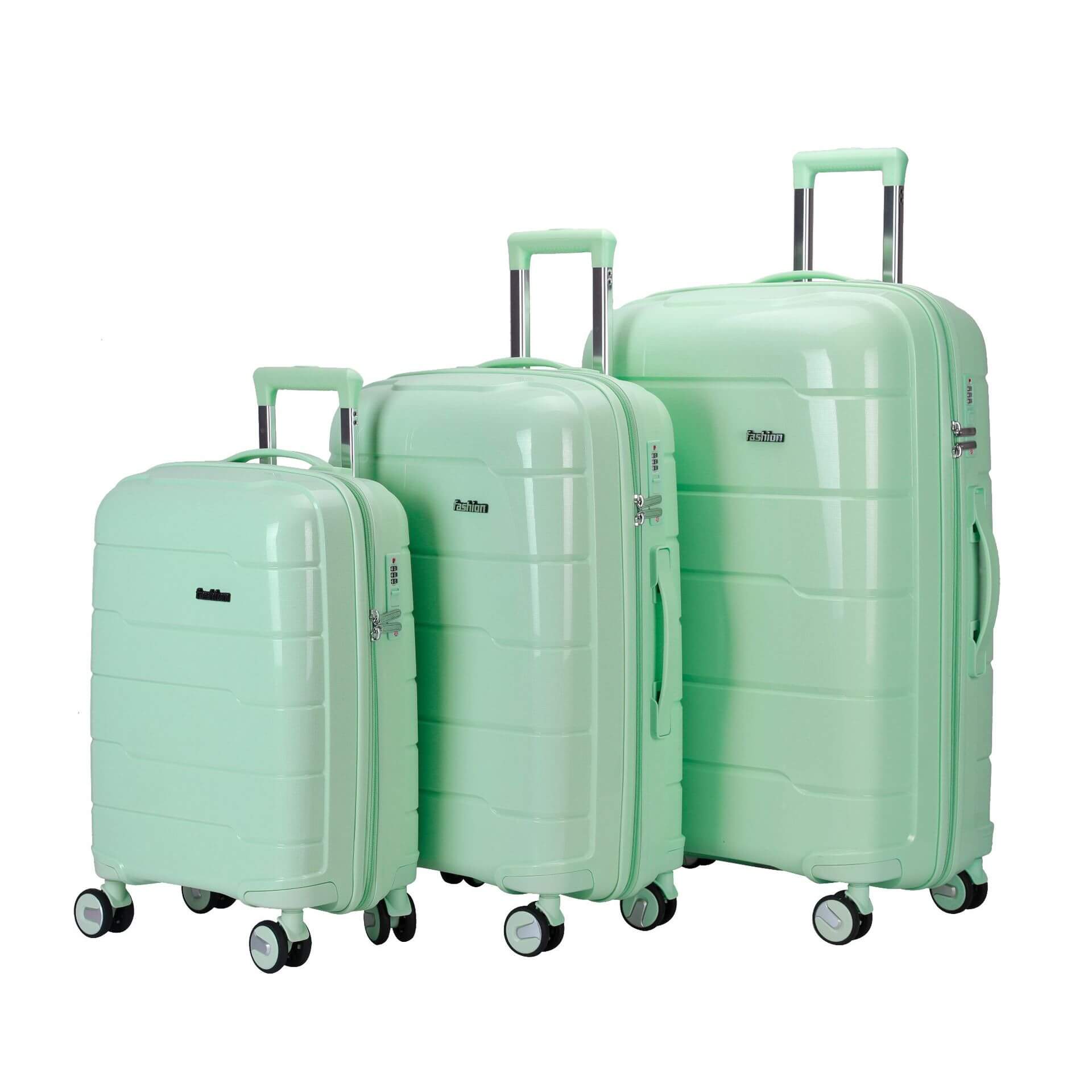 PP LUGGAGE BAIGOU FACTORY 882# 3PCS SET 20 24 28 INCH DOUBLE WHEEL MATCHING COLOR TROLLEY LUGGAGE Featured Image