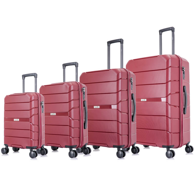 PP LUGGAGE 4PCS SET 18 20 24 28 DOUBLE WHEEL CHINA FACTORYR WHOLESALE TROLLEY PP LUGGAGE Featured Image