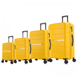 PP LUGGAGE 4PCS SET 18 20 24 28 DOUBLE WHEEL CHINA FACTORYR WHOLESALE TROLLEY PP LUGGAGE