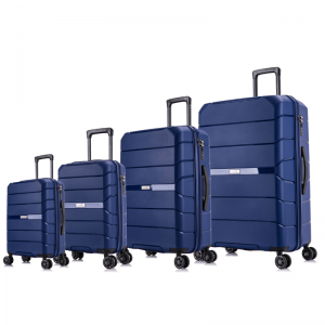 PP LUGGAGE 4PCS SET 18 20 24 28 DOUBLE WHEEL CHINA FACTORYR WHOLESALE TROLLEY PP LUGGAGE