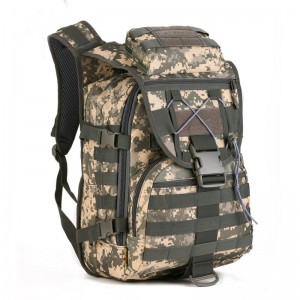 Bolsa de ventilador do exército de 40 litros, mochila para exteriores, mochila de viaxe, bolsa táctica, mochila militar de camuflaje de montañismo