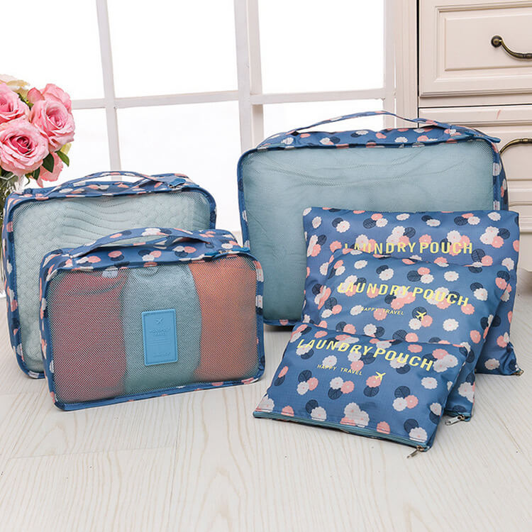 2019 Good Quality Travel Bag - Travel storage bag 6 sets of luggage bag group travel clothing storage finishing bag flower cloth series storage six sets – Omaska