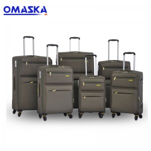 Factory Price For Hard Shell Suitcase Set - Wholesale China 100% Polyester Fabric Lining Ultra Light-Weight China 4 Wheels Trolley Luggage Bags – Omaska