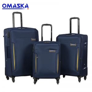 Manufacturer for Travelling Bags Luggage - OMASKA factory 3PCS set 20″24″28″  8025# new design wholesale customized logo Luggage Trolley – Omaska