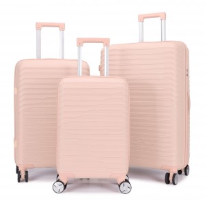 OMASKA PP Luggage 3 sets Hard Suitcase 20 24 28 Inch Trolley Case