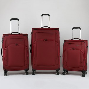 3-teiliges Set mit individuellem Logo, Nylon-TSA-Schloss, Spinnerrad, Aluminium-Trolley-Gepäck, Trolley-Taschen für Reisen