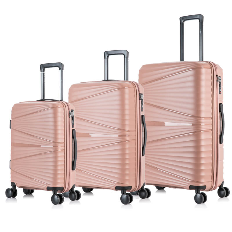 OMASKA 3PCS PP LUGGAGE ZIPPER PIPING MATCHING DOUBLE WHEEL 20 24 28 INCH CHINA PP LUGGAGE Featured Image