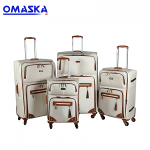 OMASKA Wholesale soft nylon trolley luggage suitcase for 2020 Canton Fair