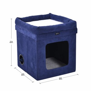 Engros egendefinert størrelse Farge Sammenleggbar Cube Cat Bed