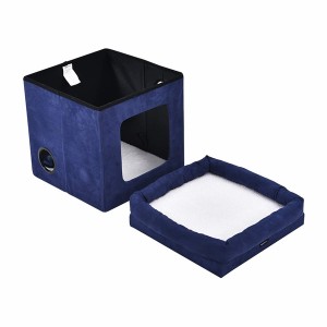 Wholesale Custom Size Color Collapsible Cube Cat Bed