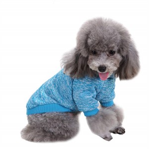 Оптовый свитер для щенков, мягкая утолщенная зимняя рубашка для домашних животных, одежда для собак