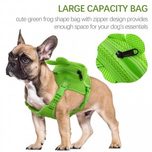 No-Jan Pet Harness Vest tare da sirdi Bag Pet Backpack Dog jakar baya