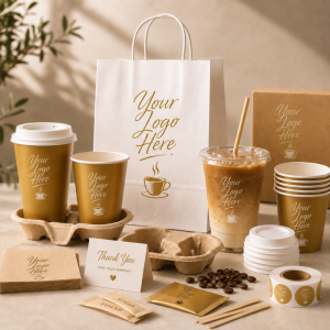 Custom Printed Coffee Takeaway Paper Bags with Twisted Handles Wholesale Packaging Supplier | Tuobo