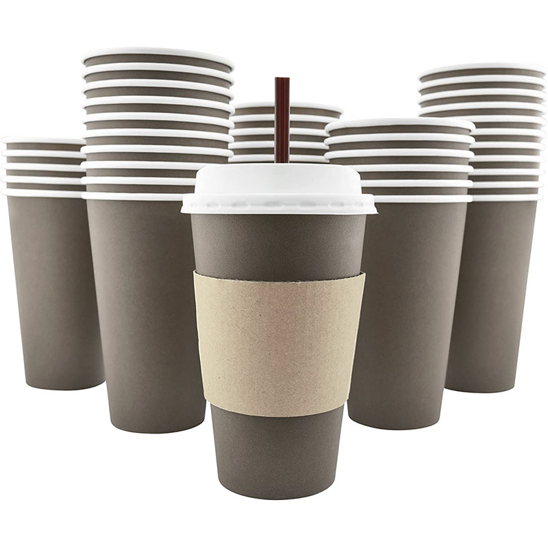 Kraft Paper Coffee Cups with Lid Custom | Tuobo Featured Image