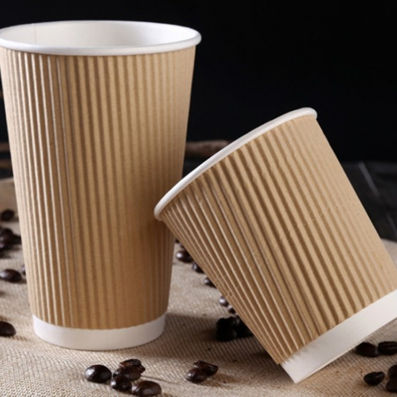 Corrugated Paper Coffee Cups Custom-1