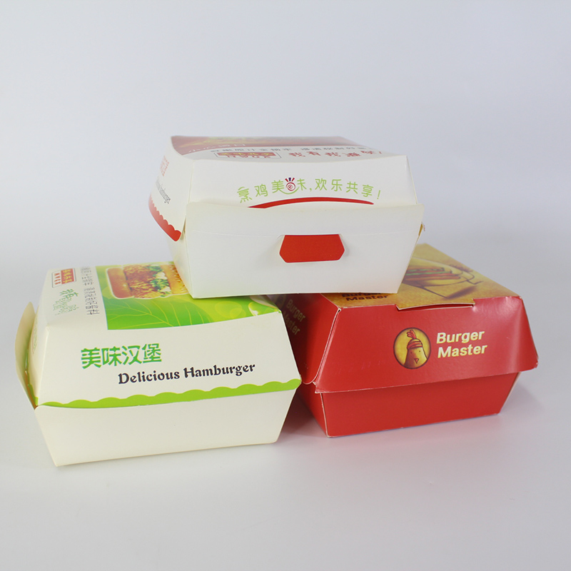 Custom print biodegradable food grade all size Burger boxes(1)