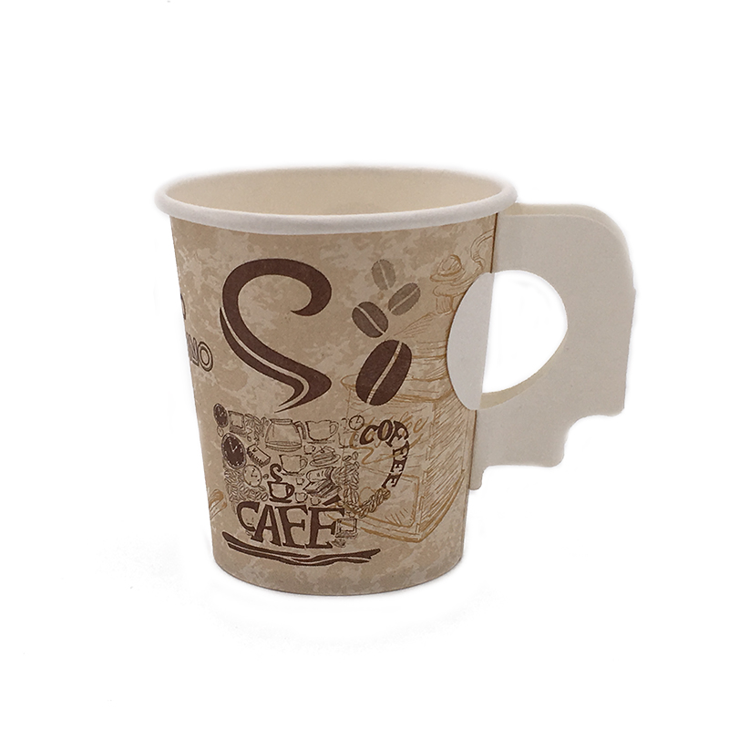 paper coffeee cuo with handle