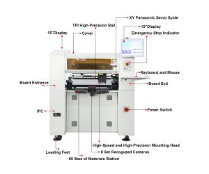 SMD Pick and Place stroj za PCB PCBA TYtech T6H