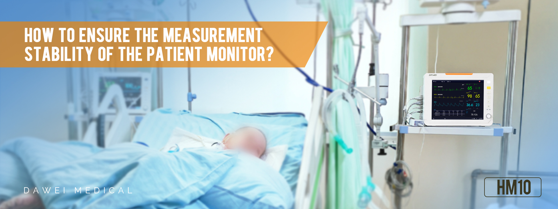 Cum se asigură stabilitatea măsurătorii unui monitor pentru pacient?