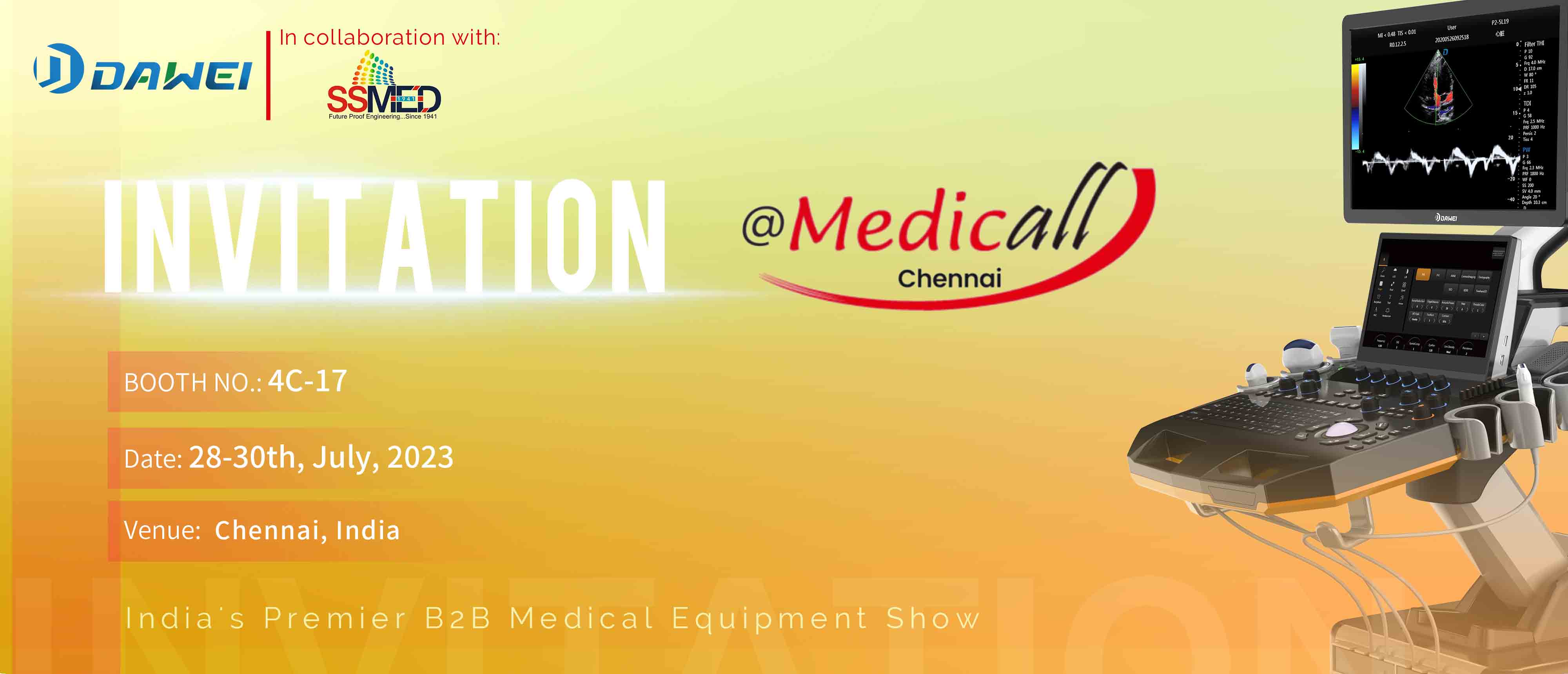 Invitation à l'exposition Dawei Medical India