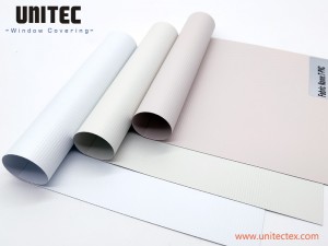 UNITEC URB03-01 White Color T-PVC BLACKOUT Roller Blind Fabric