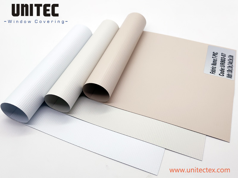 Best Price for Colombia Modern Roller Blinds Fabric -
 UNITEC URB03-07  Blackout Manual Blinds Curtain Fiberglass PVC 100% Blackout Curtain fabric – UNITEC