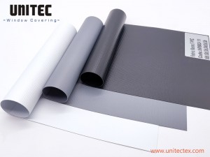 UNITEC URB03-07 Persianas manuales opacas Cortina Fibra de vidrio PVC 100% Tela para cortinas opacas