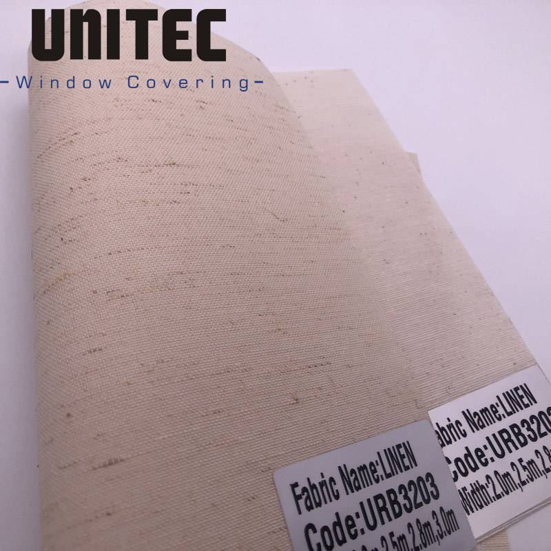 UNITEC deurskynende katoen linne rolblinding