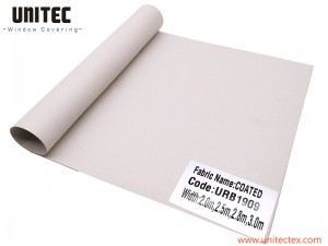 UNITEC URB1909 100% Poliéster con tejido de estor enrollable con revestimiento acrílico