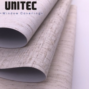 Factory directly supply Roller Blinds Fabric Exporter -
 Linen Blackout Fabric – UNITEC