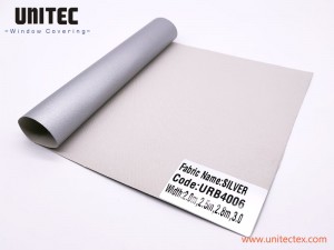 URB40 Silver Series Blackout Roller Blinds Fabric