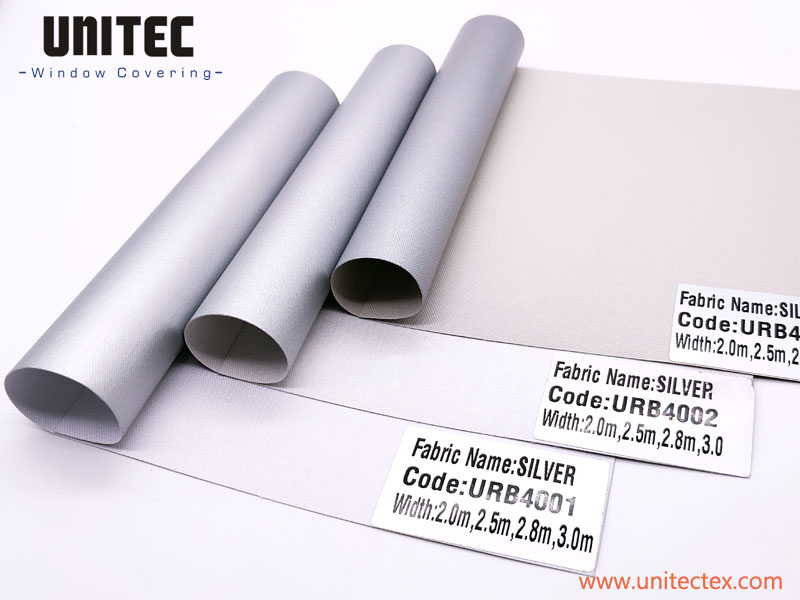 Wholesale Dealers of Newest Roller Blinds Fabric -
 Factory direct sales company from China provide Silver blackout roller blinds fabric URB4001-4008  – UNITEC