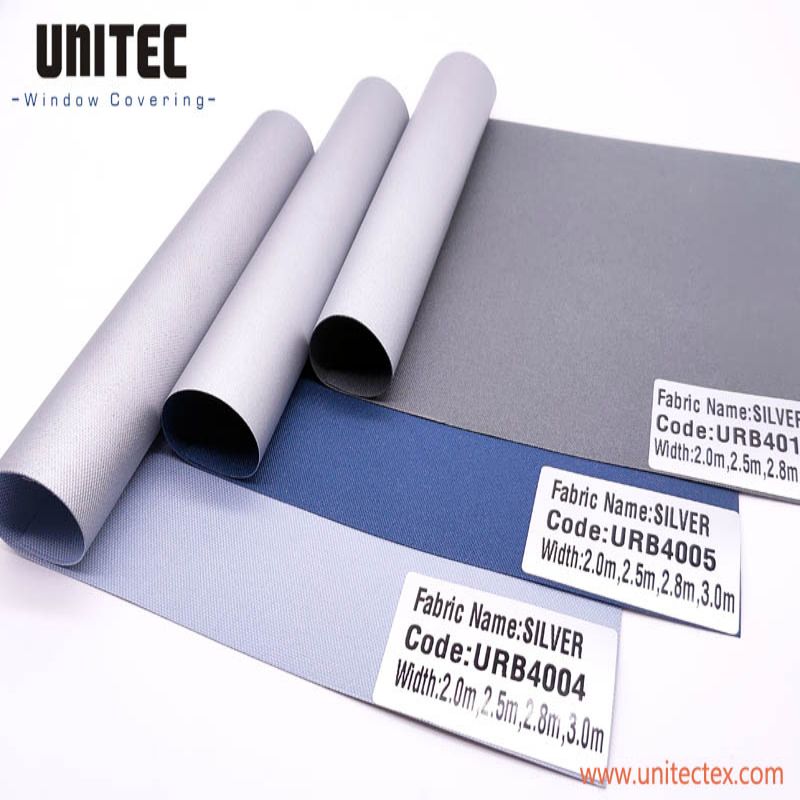 One of Hottest for Dubai Pvc Roller Blinds Fabric -
 High Quality Roller Blinds Fabric with Blackout Silver Back Coate URB4000 Series – UNITEC