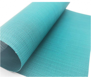 The exterior zip screen fabric is made of 30% Polyester coated 70% PVC with 2 x 2 weave mesh