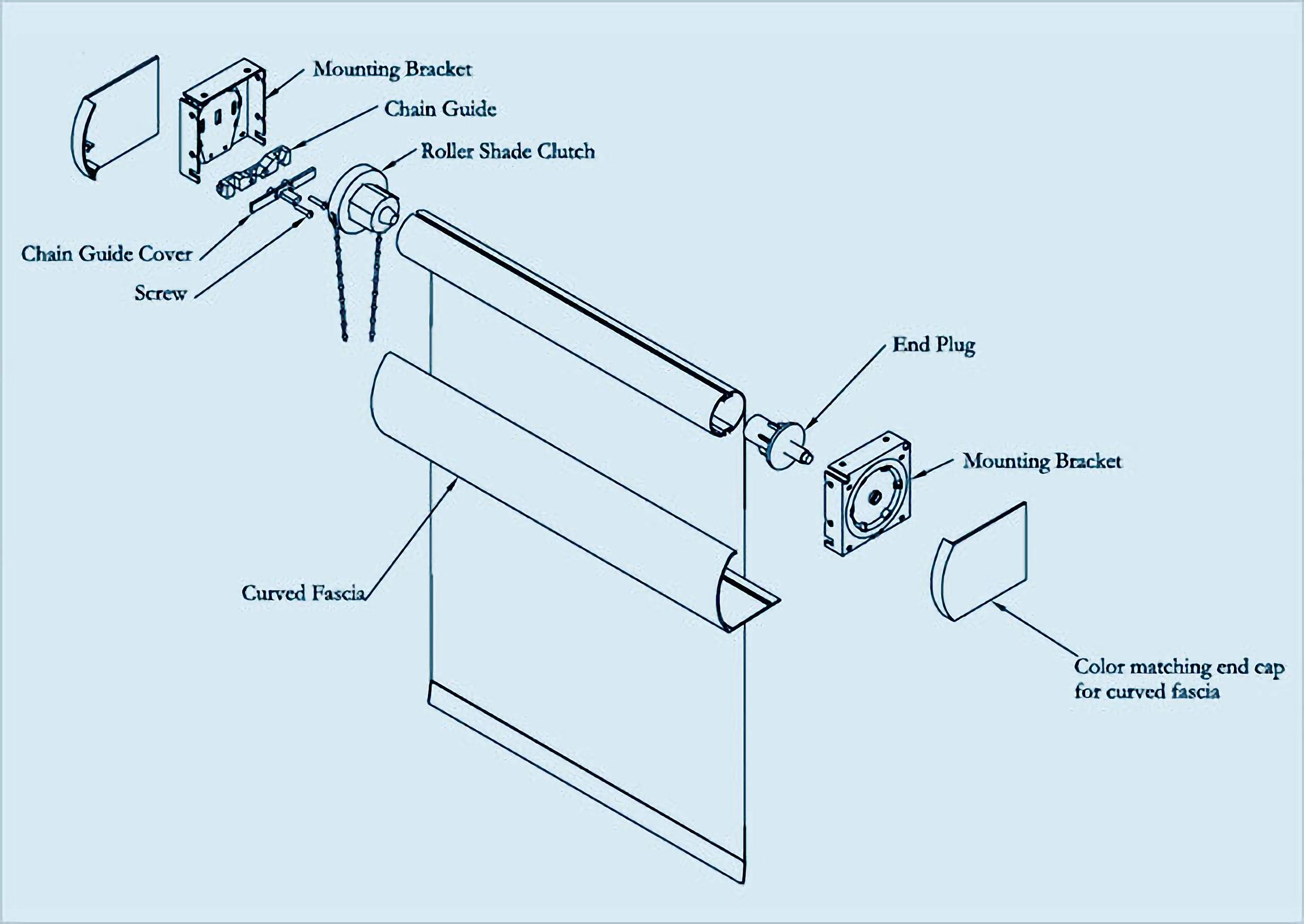 Diagrams for Window Coverings Blinds Parts