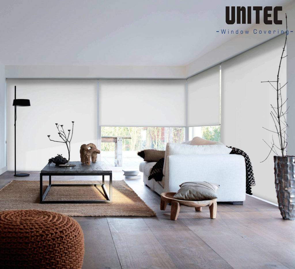 8 Year Exporter Sunscreen Blinds Fabric Living Room -
 No PVC transparent polyester sunscreen roller blinds fabric – UNITEC