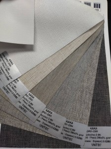 Hot Sale Curtains Fabric 100% Polyester မီးပျက်ခြင်း အဖြူရောင်အမြှုပ်များ အထည်အလိပ်- KAKA DP01-2300 မှ DP01-2305