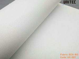 Cheap Price 100% Polyester Blackout Roller Blinds Fabric with White Color ECO-BO UX-007